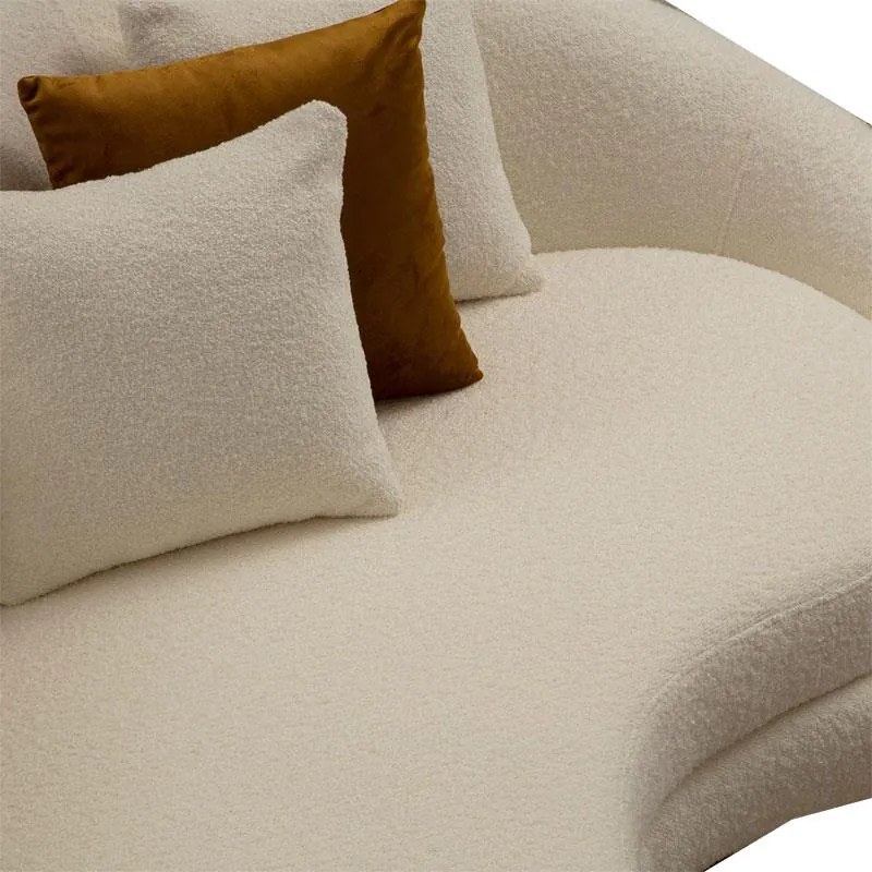 Καναπές 3θέσιος PWF-0589 ύφασμα cream 255x120x85εκ 255x120x85 εκ.