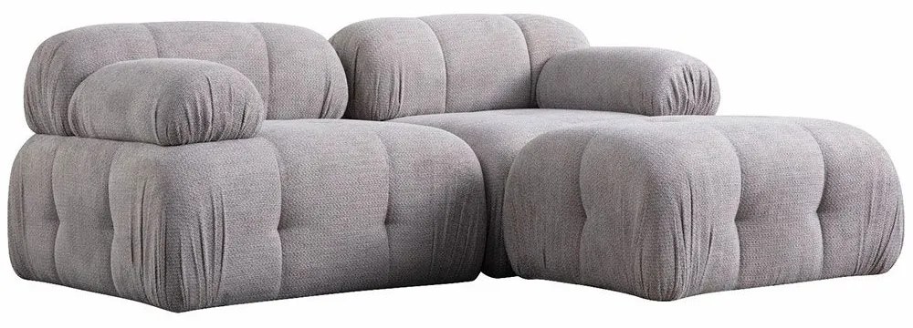 Καναπές Γωνιακός Petite 560ARE1260 190x160x75cm Light Grey