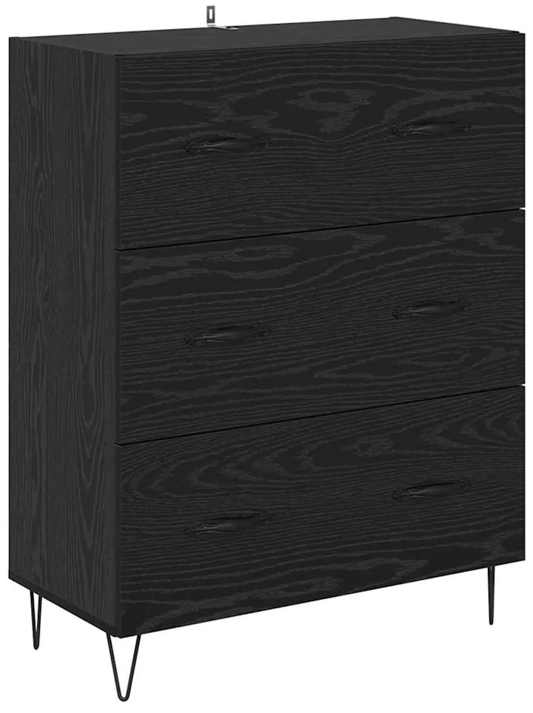 vidaXL Highboard Μαύρη Οξυά 69,5 x 34 x 90 εκ. Επεξεργασμένο ξύλο
