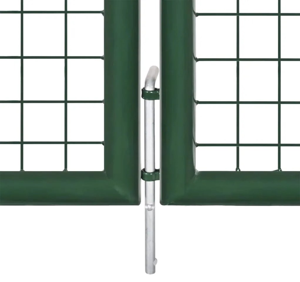 vidaXL Πόρτα Κήπου από Πλέγμα Πράσινη 400x100 εκ. από Ατσάλι