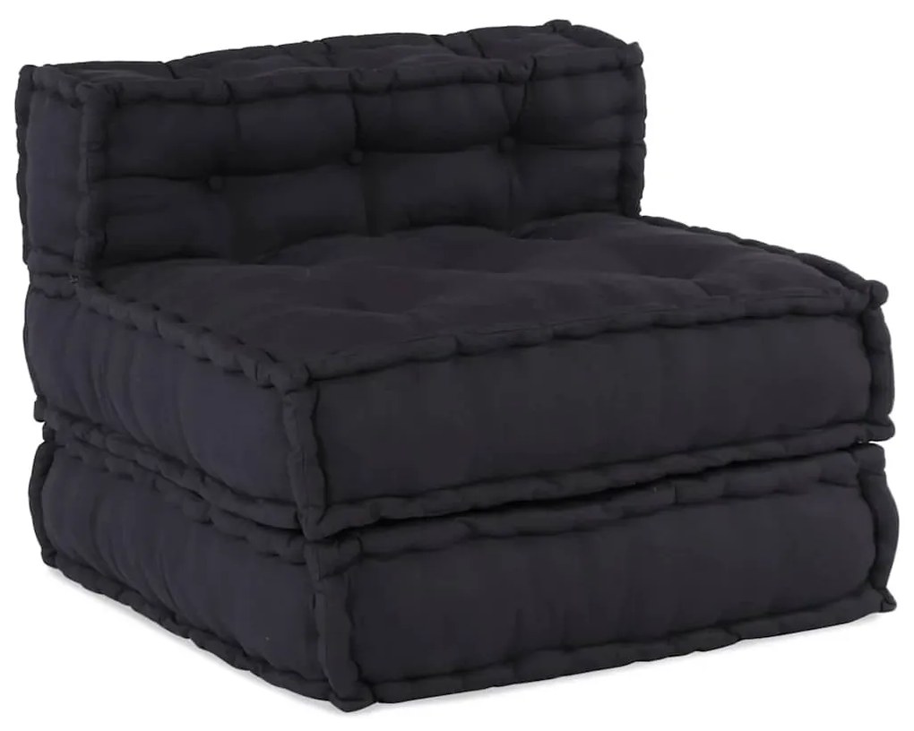 Modular Pouffe Anthracite 70x70x54 ύφασμα - Ανθρακί