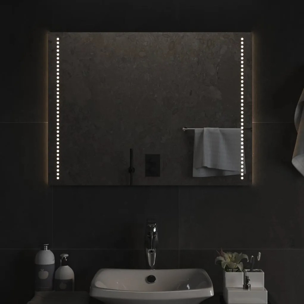 vidaXL Καθρέφτης Μπάνιου με LED 60x80 εκ.