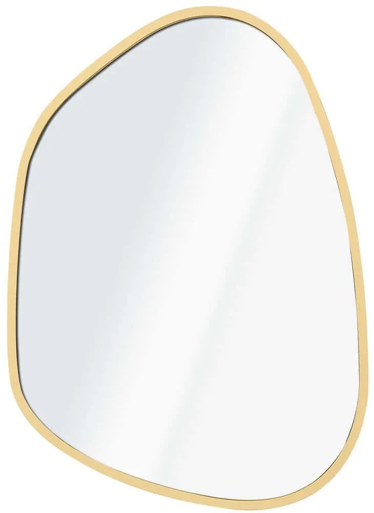 Καθρέπτης Τοίχου Asymmetric Design 650LMS1106 30x2x42cm Gold Hanah Home Mdf,Γυαλί