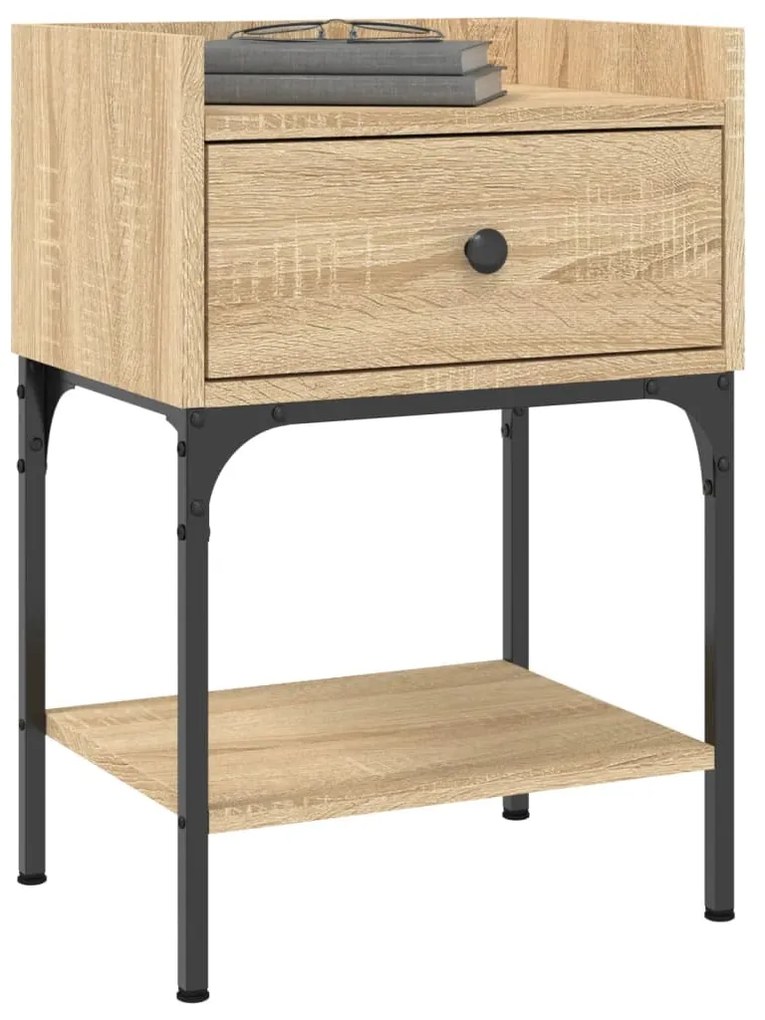vidaXL Κομοδίνα 2 τεμ. Sonoma Δρυς 40,5x31x60 εκ. Επεξεργασμένο Ξύλο