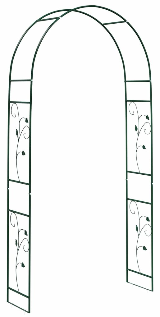 vidaXL Κήπος Αψίδα Floral Πράσινο 115 x 37 x 231 εκ.