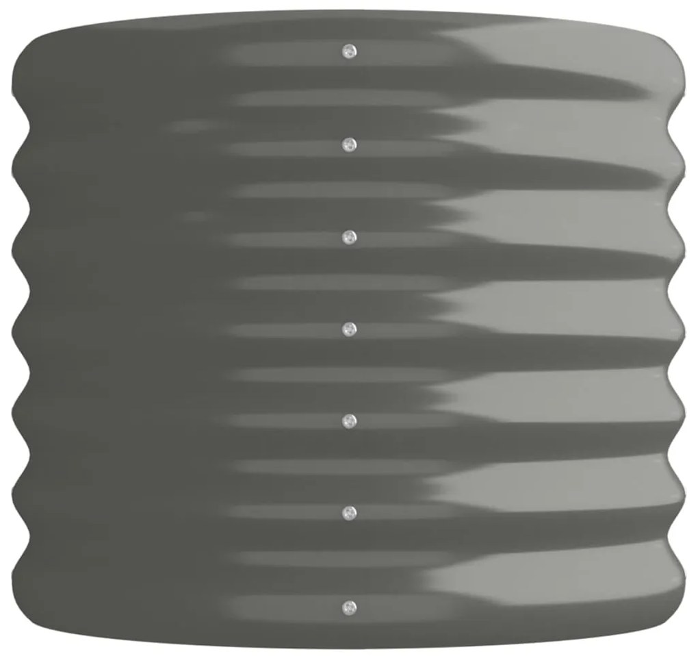 vidaXL Ζαρντινιέρα Υπερυψ. Γκρι 114x40x36 εκ. Γαλβανισμένος χάλυβας