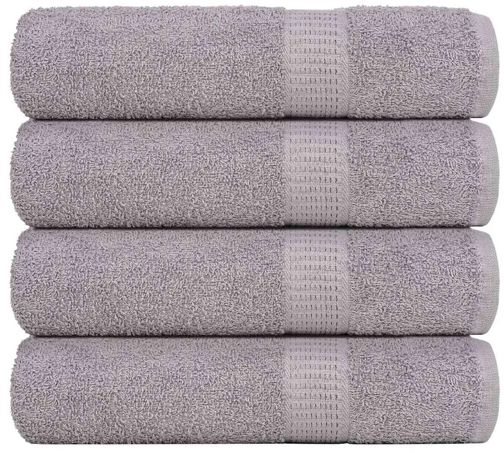 vidaXL Πετσέτες ντους 4 Τεμ. Γκρι 70x140 εκ. 360 γρ/μ² 100% Βαμβ.