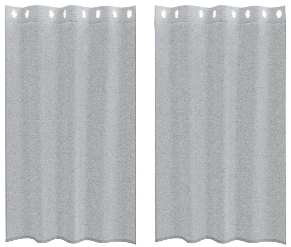vidaXL Κουρτίνες 2 pcs Σκούρο γκρι 140 x 175 εκ. Πολυεστέρας