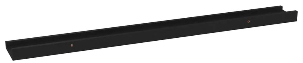 vidaXL Ράφια Τοίχου 4 τεμ. Μαύρα 80 x 9 x 3 εκ.