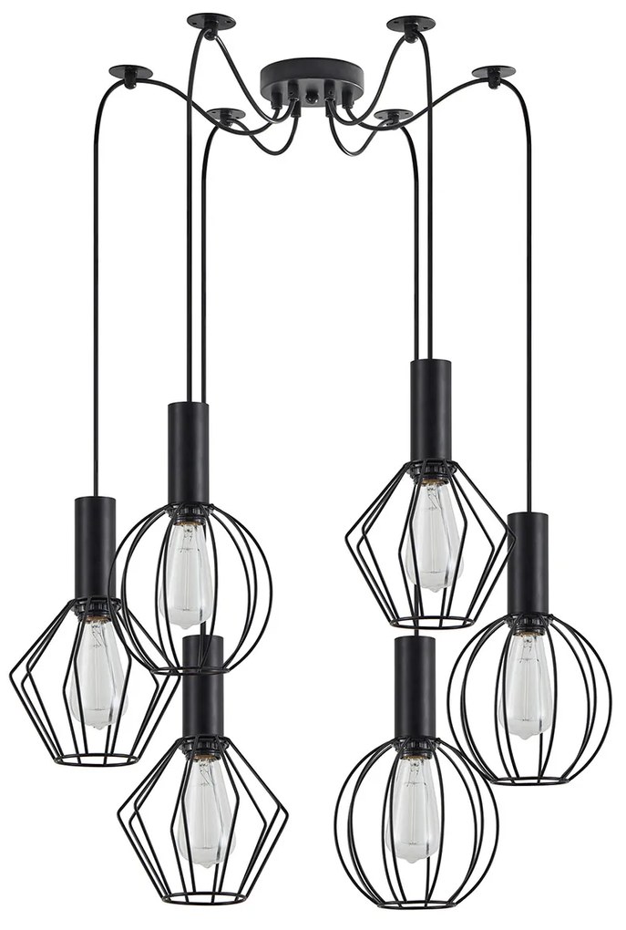 Φωτιστικό Οροφής Πολύφωτο Homelighting Adept Flex 77-8908 Black