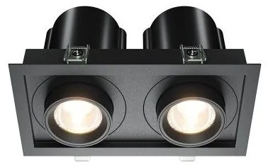 Χωνευτό Σποτ Φωτιστικό Οροφής LED 2x10W Μαύρο Αναδιπλούμενο Hidden DL095-02-2x10W3K-B Maytoni-DL095-02-10W3K-B-Μαύρο DL095-02-10W3K-B