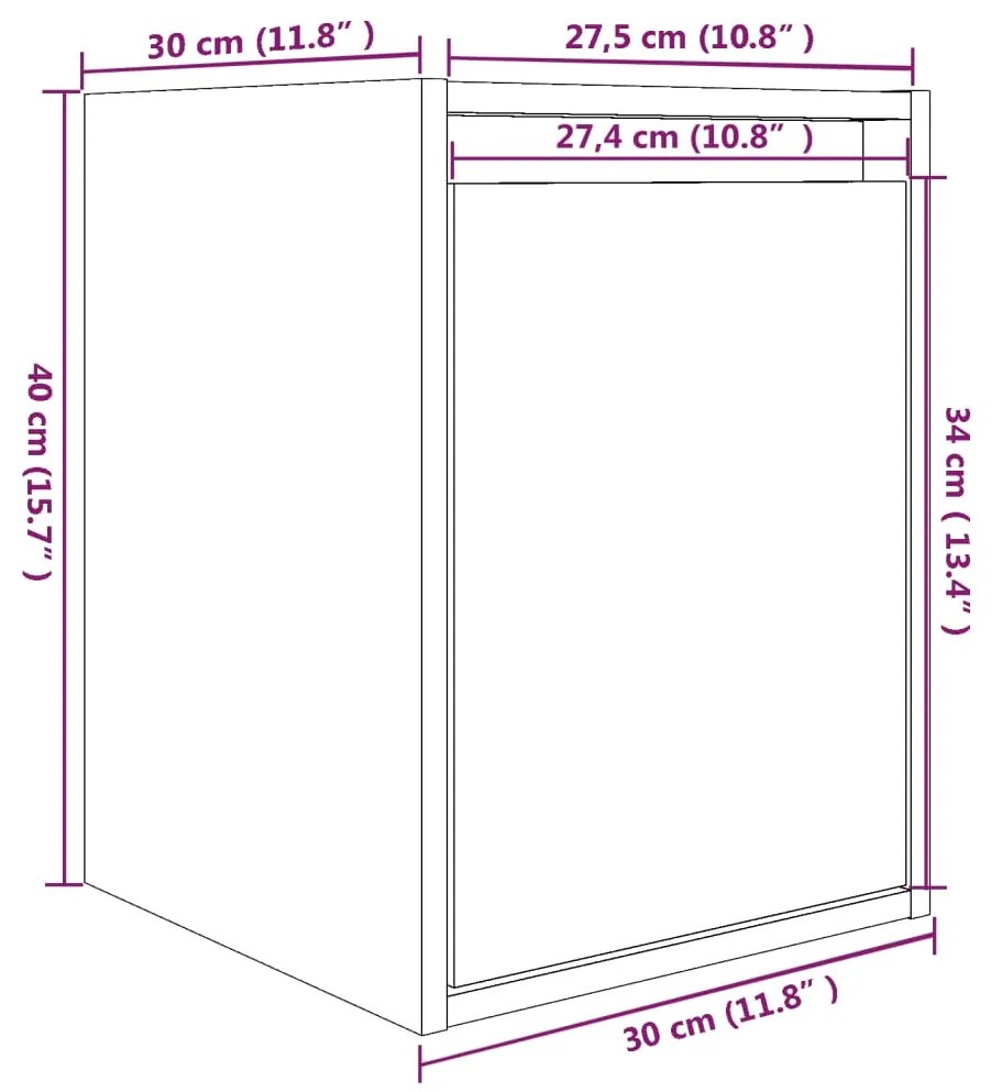 ΝΤΟΥΛΑΠΙΑ ΤΟΙΧΟΥ 2 ΤΕΜ. ΛΕΥΚΑ 30X30X40 ΕΚ. ΜΑΣΙΦ ΞΥΛΟ ΠΕΥΚΟΥ 813478