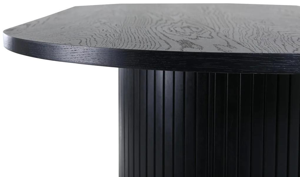 Τραπέζι Dallas 1712, Μαύρο, 75x90x200cm, Ινοσανίδες μέσης πυκνότητας, Φυσικό ξύλο καπλαμά, Φυσικό ξύλο καπλαμά, Ινοσανίδες μέσης πυκνότητας