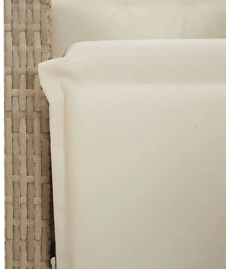 Σετ Τραπεζαρίας Κήπου 5 τεμ. Μπεζ Συνθετικό Ρατάν με Μαξιλάρι 3213236