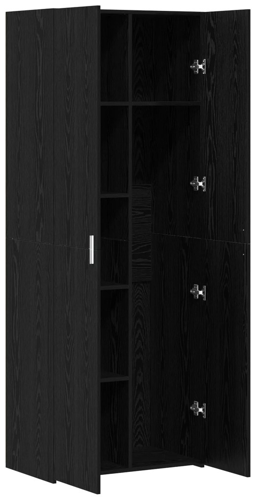vidaXL Υψηλό Γραφείο Μαύρης Βελανιδιάς 70x42.5x185 εκ. Επεξεργασμένο Ξύλο
