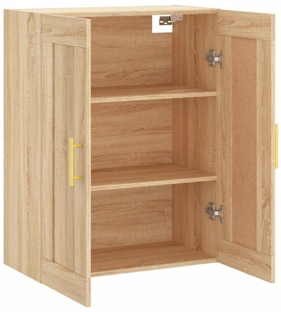 vidaXL Ντουλάπι Επιτοίχιο Sonoma Δρυς 69,5 x 34 x 90 εκ. Επεξεργ. Ξύλο