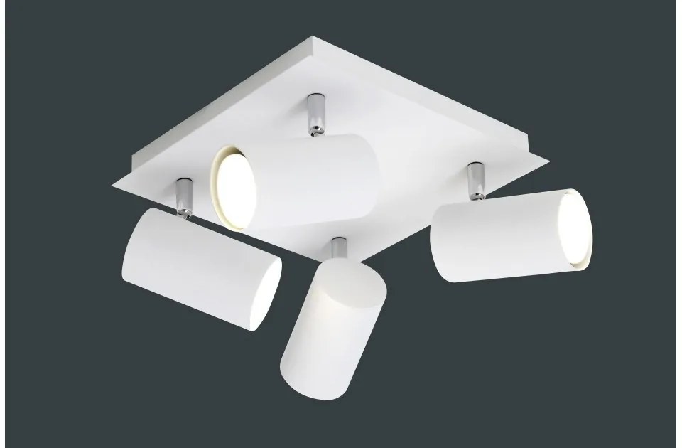 Σποτ Φωτιστικό Οροφής 4xGU10 Κινητό Marley Trio Lighting-802430401-Λευκό 802430401