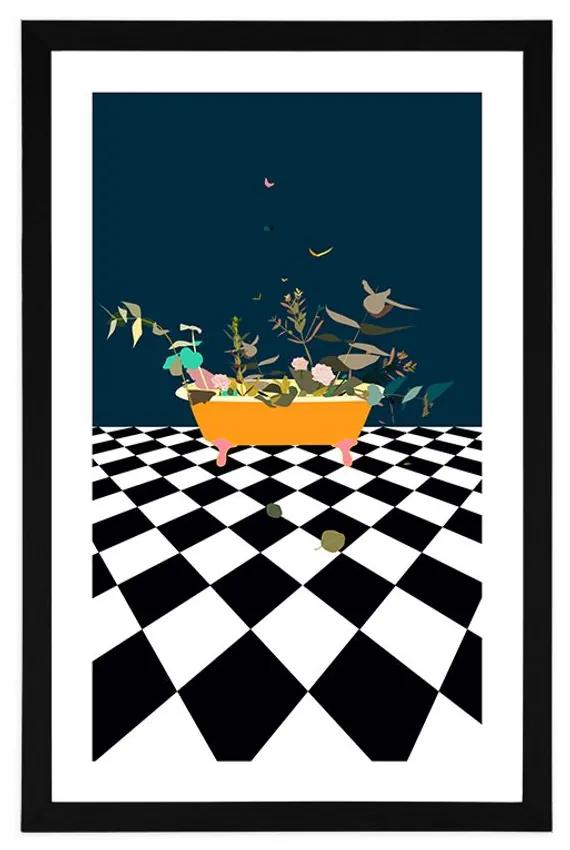 Αφίσα με πασπαρτού Φυτολογία γεμάτη φαντασία - 20x30 black