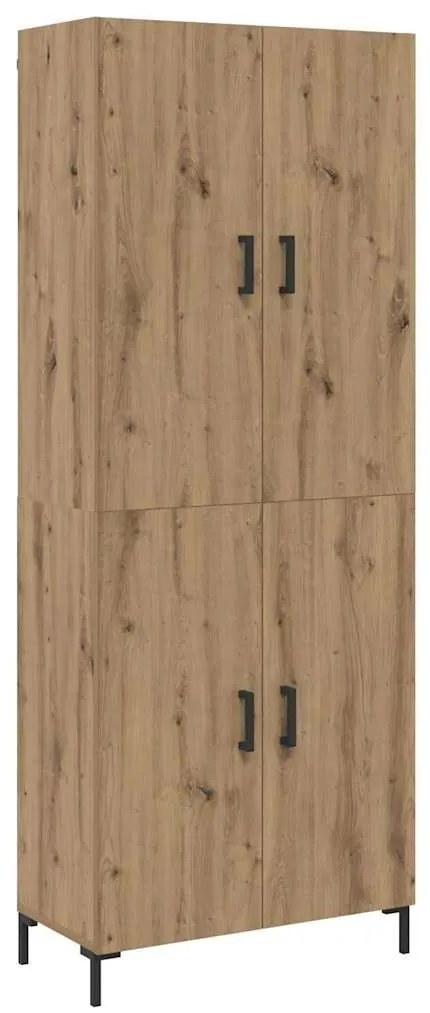 vidaXL Highboard artisan δρυς 69.5 x 34 x 180 εκ. Επεξεργασμένο ξύλο