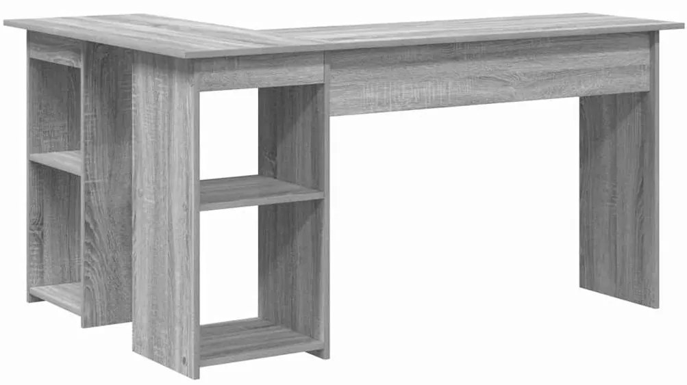 vidaXL Γραφείο Γκρι sonoma 142 x 102 x 73 εκ Επεξεργασμένο ξύλο