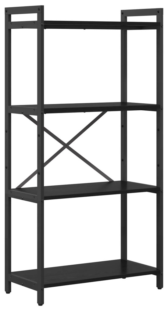 vidaXL Βιβλιοθήκη Μαύρη δρυς 60 x 30 x 118 εκ Επεξεργασμένο ξύλο
