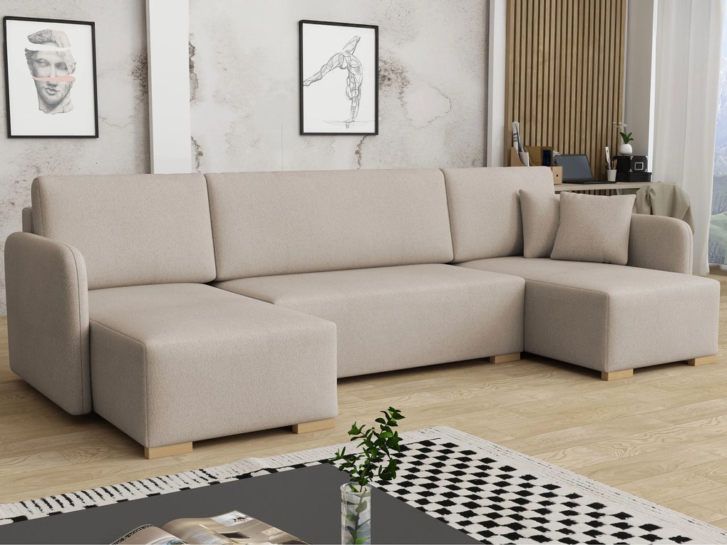 Γωνιακός καναπές Como U-Beige