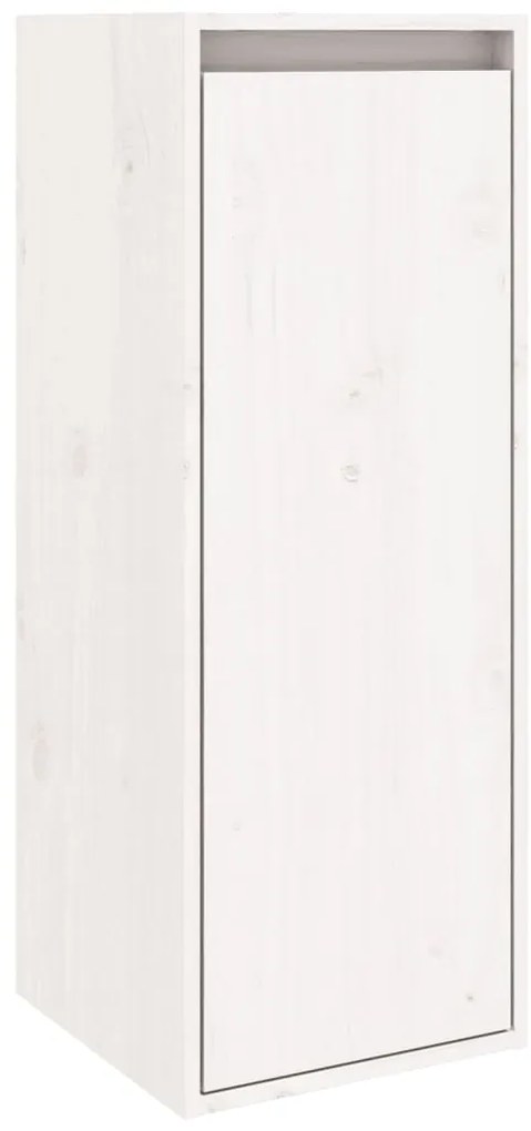 vidaXL Ντουλάπια Τοίχου 2 τεμ. Λευκά 30x30x80 εκ από Μασίφ Ξύλο Πεύκου