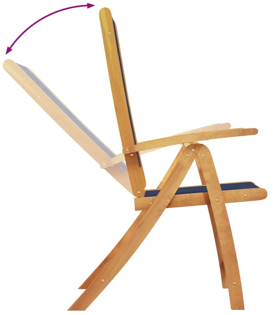 vidaXL Σετ Τραπεζαρίας Κήπου 5 Τεμαχίων Μασίφ Ξύλο Ακακίας / Τεξτιλίνη