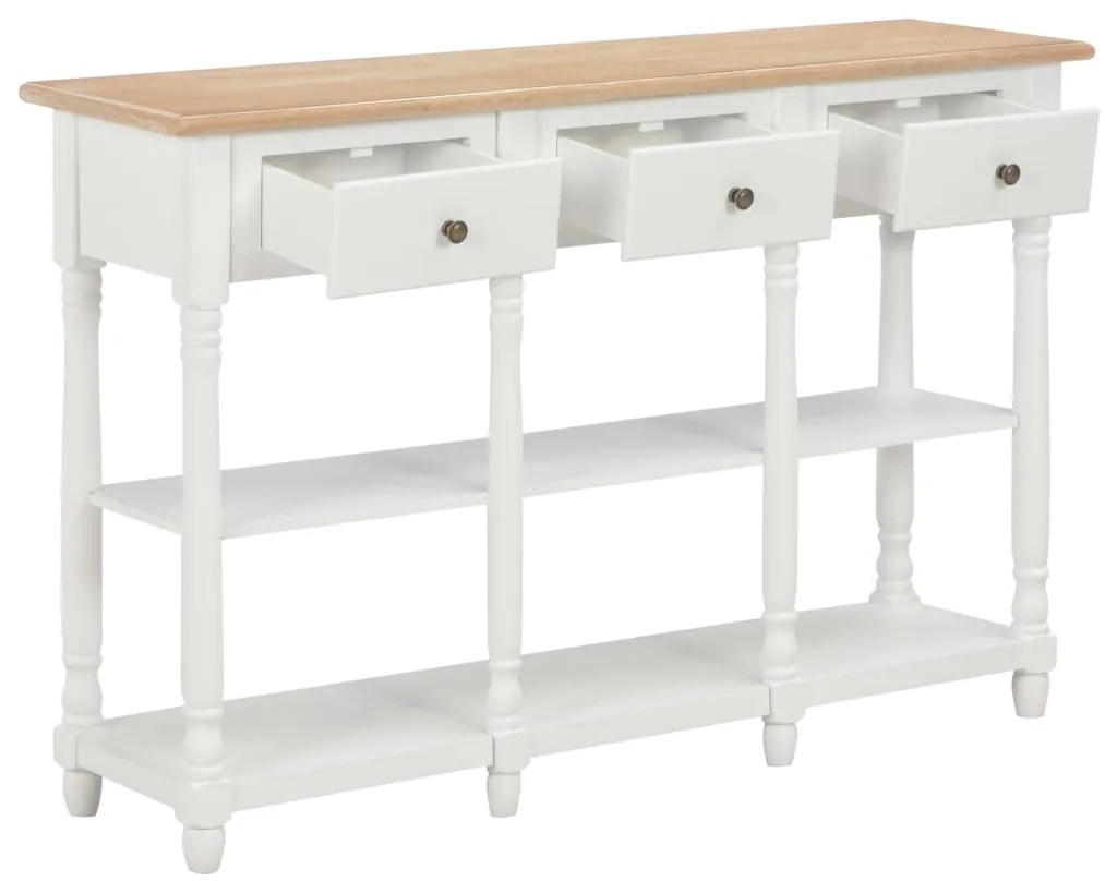 vidaXL Τραπέζι Κονσόλα Λευκό 120 x 30 x 76 εκ. από MDF