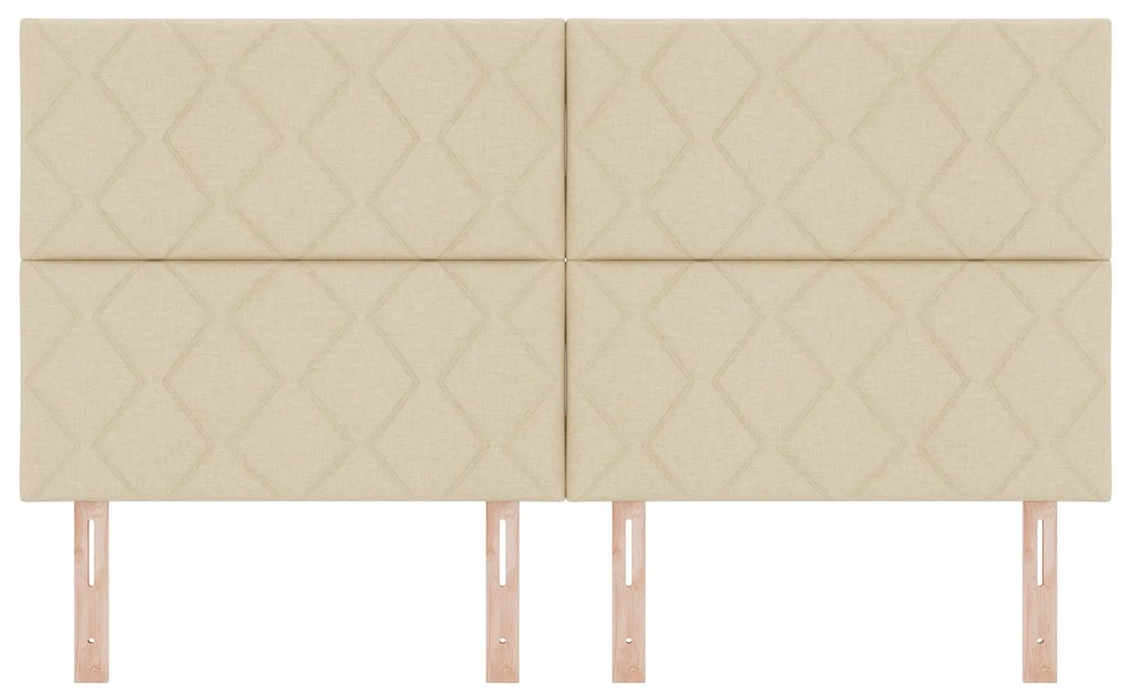 vidaXL Υφασμάτινο Κεφαλάρι Geometric με κεφαλάρι Κρεμ 180 cm ύφασμα