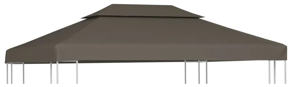 vidaXL Κάλυμμα για Κιόσκι 2 Επιπέδων Χρώμα Taupe 4 x 3 μ. 310 γρ./μ²