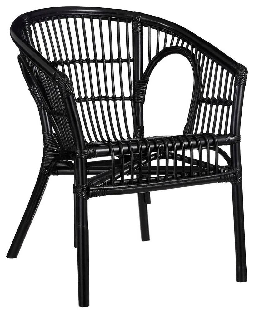 ΠΟΛΥΘΡΟΝΑ Zambia RATTAN ΜΑΥΡΟ - L59xw58xh76cm