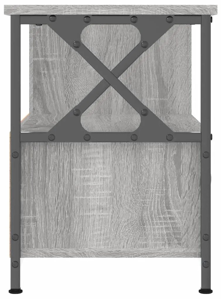 vidaXL Έπιπλο Τηλεόρασης Sonoma Γκρι 90x33x45 εκ. Επεξ. Ξύλο/Σίδερο