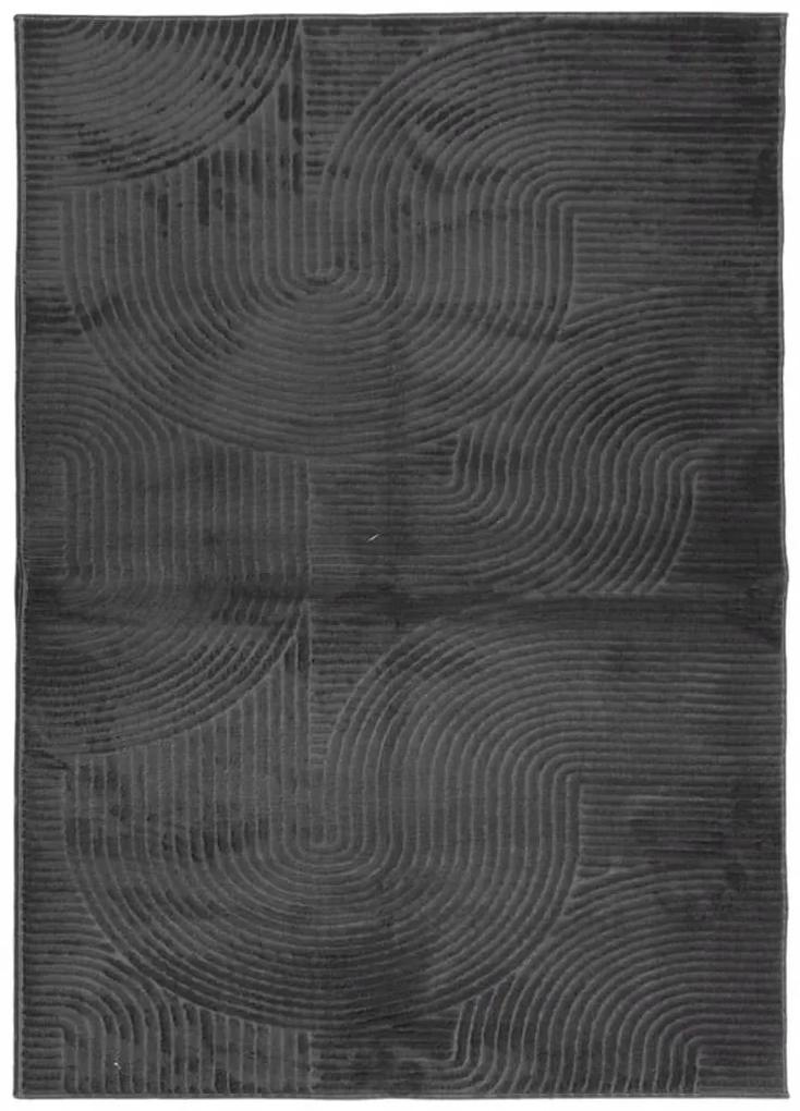 Χαλί IZA με Κοντό Πέλος Σκανδιναβική Όψη Ανθρακί 240x340 εκ. - Ανθρακί