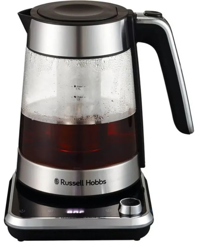 Ηλεκτρική κανάτα Russell Hobbs Attentiv 26200-70, 3000W, 1,7 l, εγχυτήρας, έλεγχος θερμοκρασίας, χρονοδιακόπτης, Inox/μαύρο.