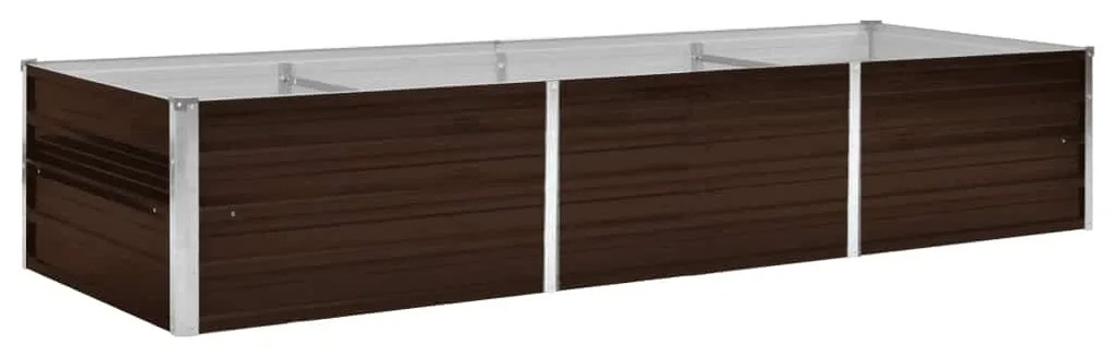 vidaXL Ζαρντινιέρα Υπερυψωμένη Καφέ 240x80x45 εκ. Γαλβανισμ. Χάλυβας