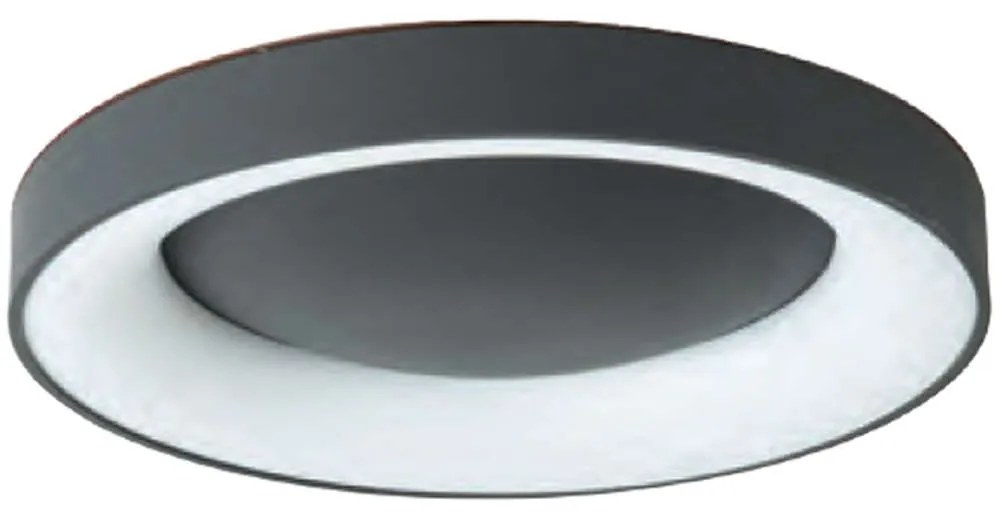 Φωτιστικό Οροφής - Πλαφονιέρα 77-8153 Led Smart 60cm Amaya Black Homelighting Αλουμίνιο,Ακρυλικό