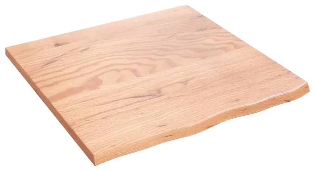 vidaXL Επιφάνεια Τραπεζιού Αν. Καφέ 60x60x2 εκ. Επεξ. Μασίφ Ξύλο Δρυός