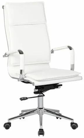 Καρέκλα γραφείου Mesa 300, Άσπρο, 112x67x55cm, Με μπράτσα, Με ρόδες, Μηχανισμός καρέκλας: Κλίση | Epipla1.gr