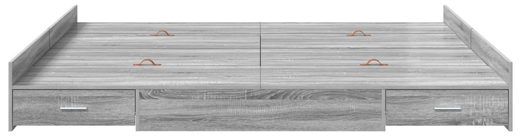 vidaXL Κρεβάτι με αποθηκευτικό χώρο Γκρι sonoma 200 x 200 cm