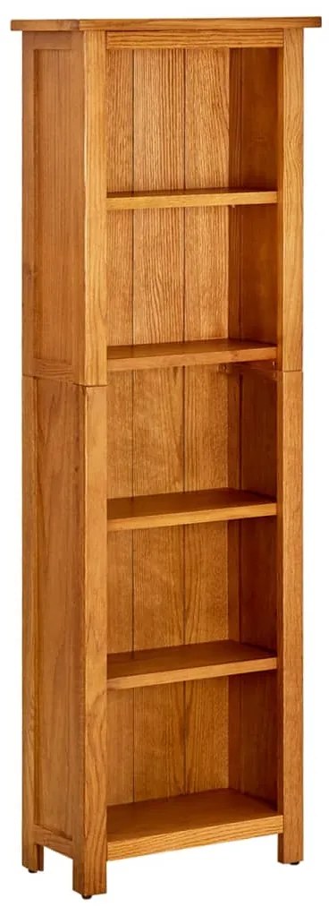 vidaXL Βιβλιοθήκη με 5 Επίπεδα 45 x 22 x 140 εκ. από Μασίφ Ξύλο Δρυός