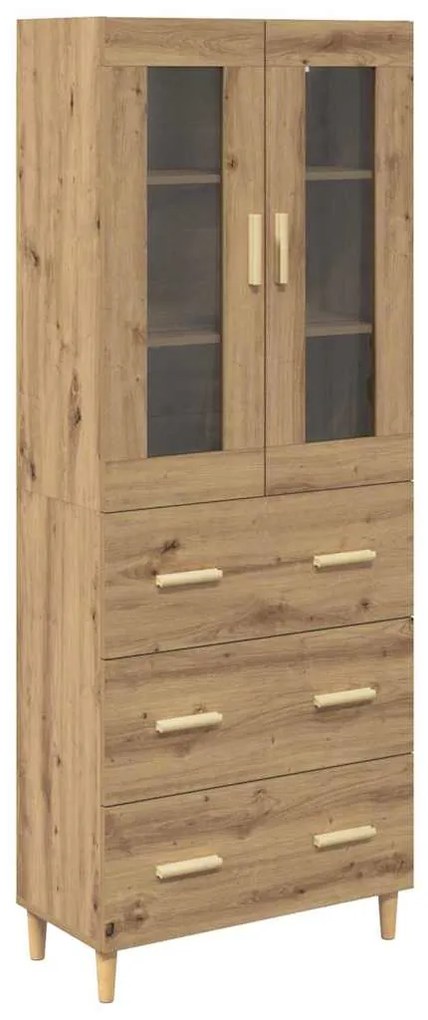 vidaXL Highboard με συρτάρι Artisan Oak 69,5 x 34 x 180 εκ.