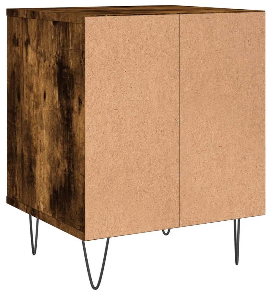 vidaXL Κομοδίνα 2 τεμ. Καπνιστή Δρυς 40 x 35 x 50 εκ. Επεξεργ. Ξύλο