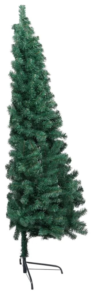 vidaXL Χριστ. Δέντρο Μισό Προφωτισμένο Τεχνητό Μπάλες Πράσινο 150εκ