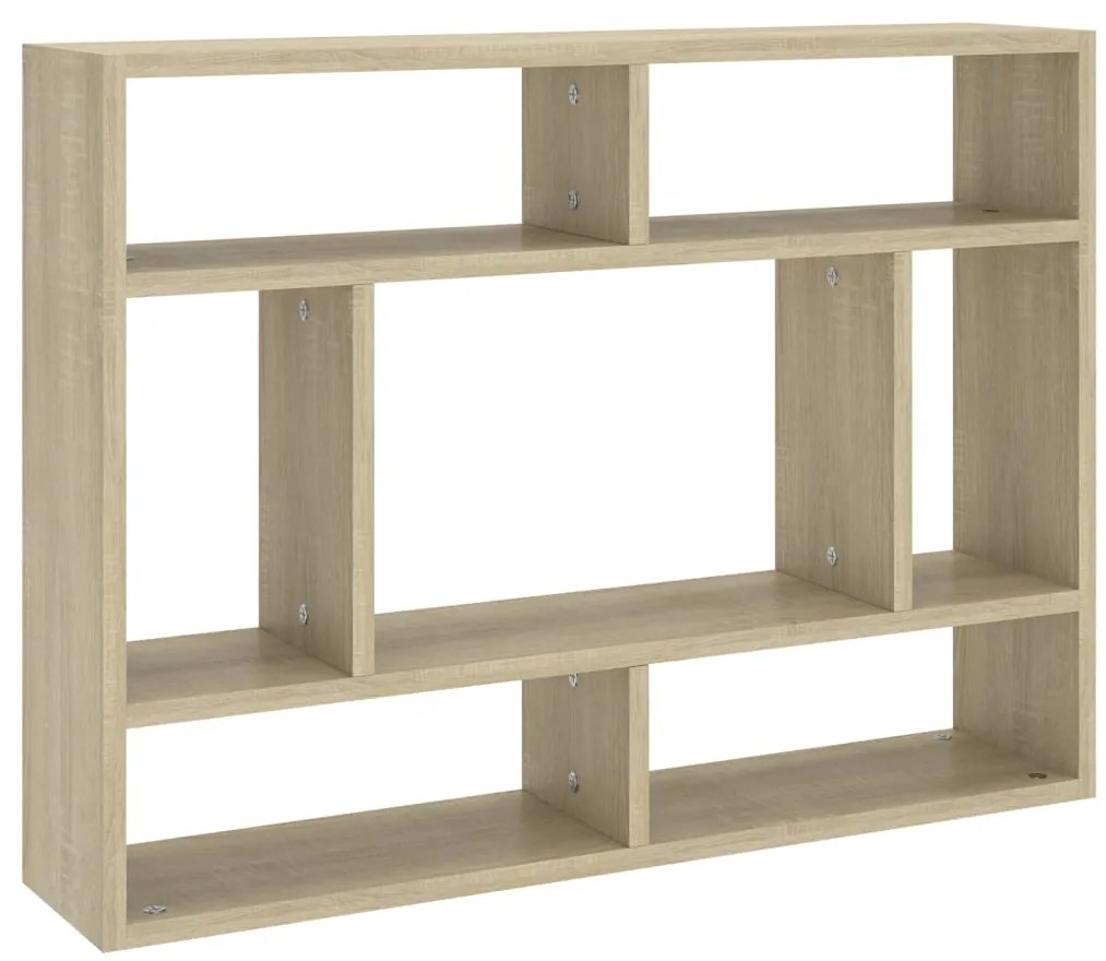 vidaXL Ραφιέρα Τοίχου Sonoma Δρυς 75 x 16 x 55 εκ. από Επεξ. Ξύλο