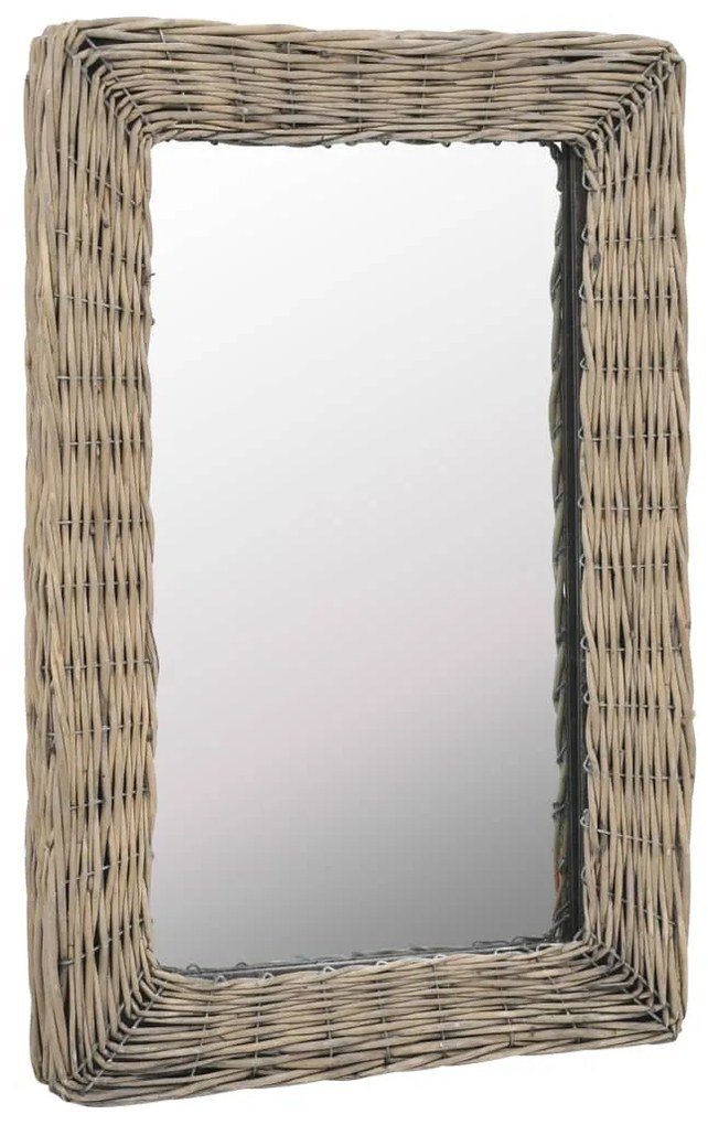 vidaXL Καθρέφτης Καφέ 40 x 60 εκ. από Wicker