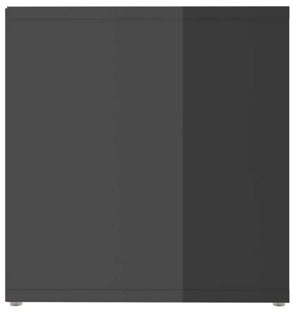 vidaXL Έπιπλο Τηλεόρασης Γυαλιστερό Γκρι 72x35x36,5 εκ. Επεξ. Ξύλο