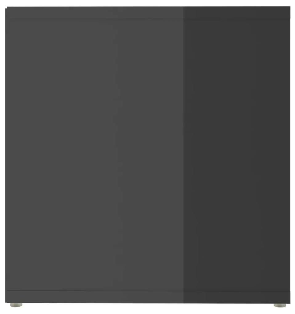 vidaXL Έπιπλο Τηλεόρασης Γυαλιστερό Γκρι 72x35x36,5 εκ. Μοριοσανίδα