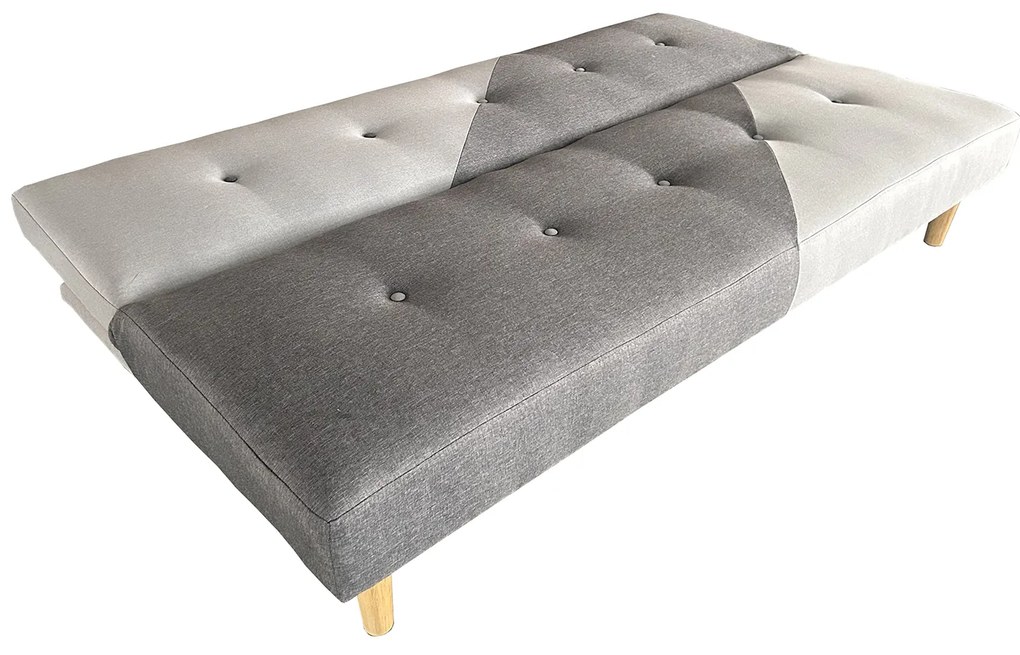 Καναπές Κρεβάτι Τριθέσιος ArteLibre NERISSA Αποχρώσεις Γκρι Ύφασμα 178x87x78cm