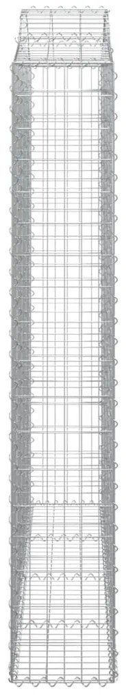 vidaXL Συρματοκιβώτια Τοξωτά 8 τεμ. 200x30x180/200 εκ. Γαλβαν. Ατσάλι